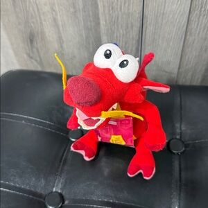 Disney's Retired Mulan Mushu Dragon Beanie Plush Toy With Original Tag *No Sound